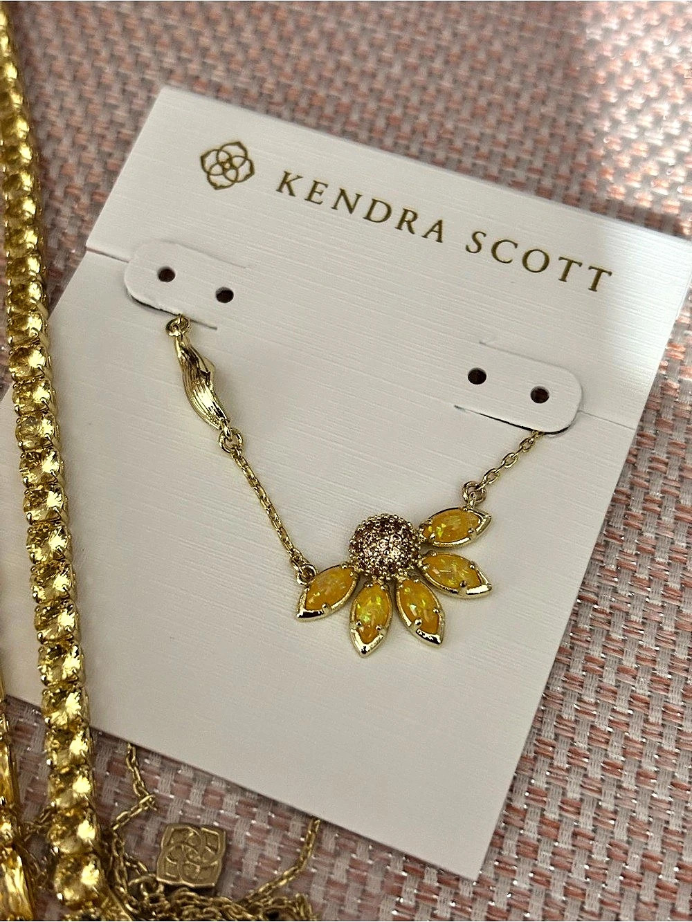 Kendra Scott Gold & Yellow SunFlower Necklace
